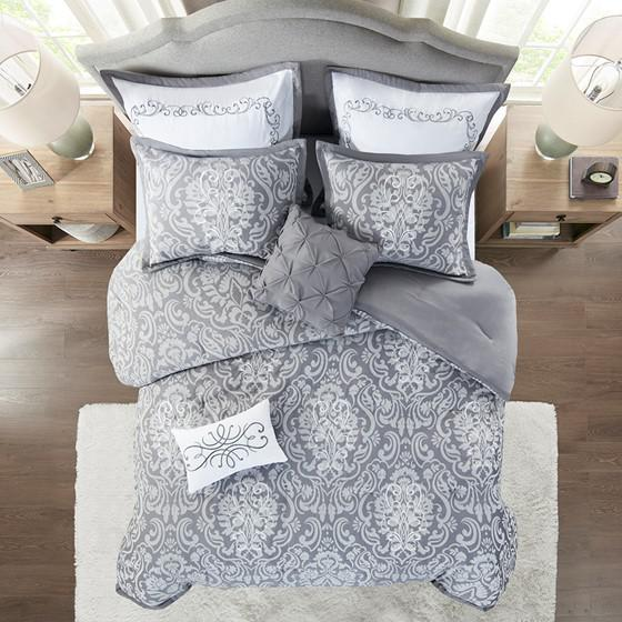 100% Polyester 8 Piece Comforter Set,MPE10-877