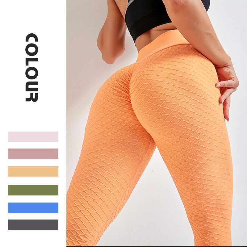 Peach buttocks seamless yoga pants, three-dimensional shaping, lifting buttocks, tight fitting sports pants, high waist, lifting buttocks, diamond shaped pants